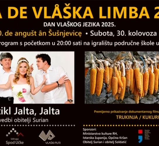Šušnjevica domaćin Dana vlaškog jezika 2025.: premijera filma Trukinja/Kukuruz i mjuzikl Jalta, Jalt